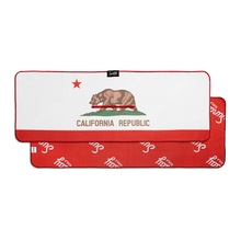 California red and white state flag on Sunday Golf Towel front and back shots